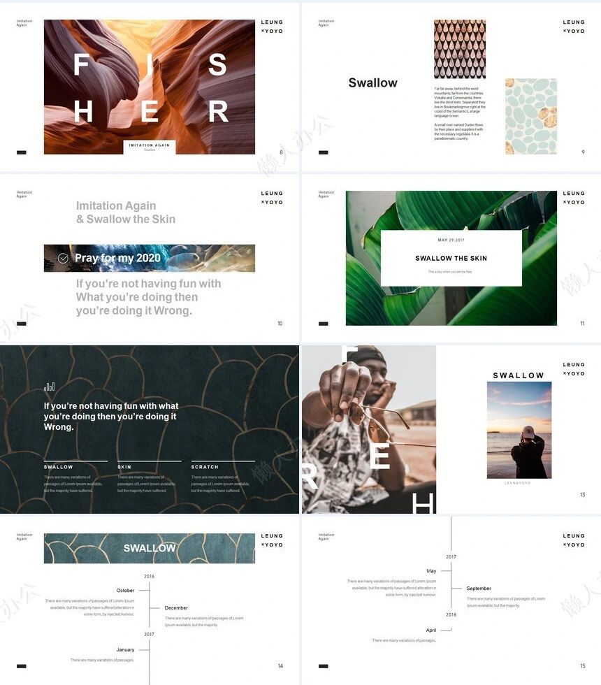 欧美艺术风通用PPT模板