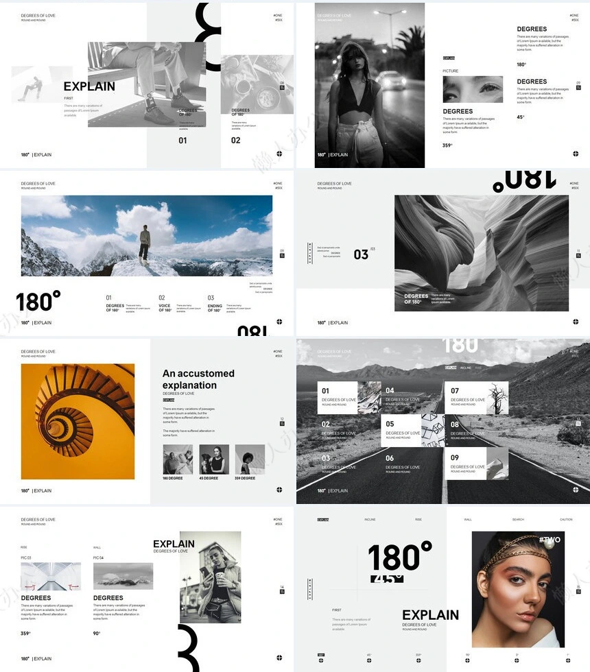 艺术风影视摄影空间设计通用PPT模板