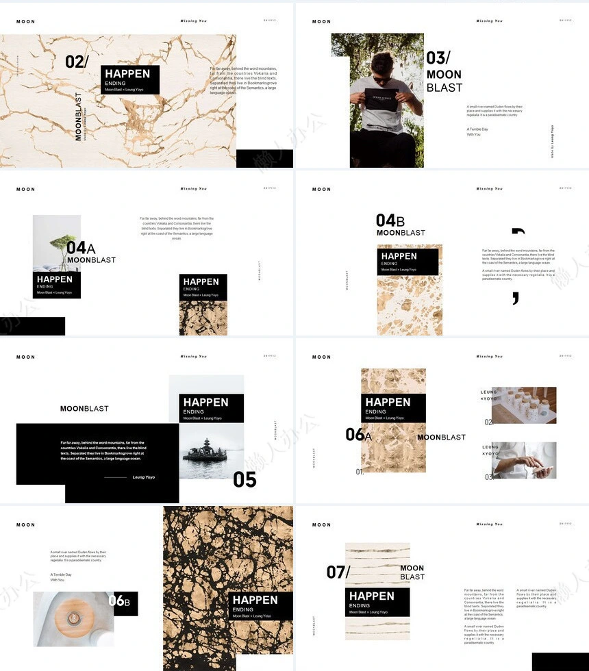 高端品牌宣传艺术风PPT模板