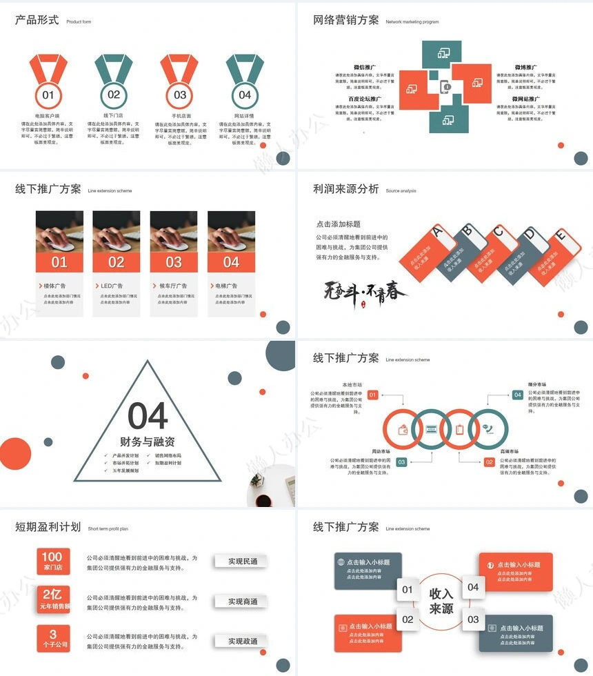 商务风商业融资计划书通用PPT模板