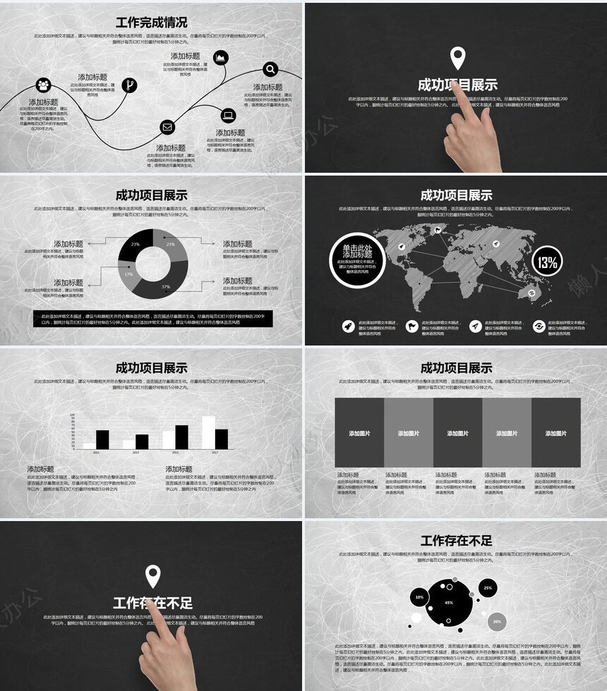 工作汇报年终总结PPT模板商务报告商务展示新年计划