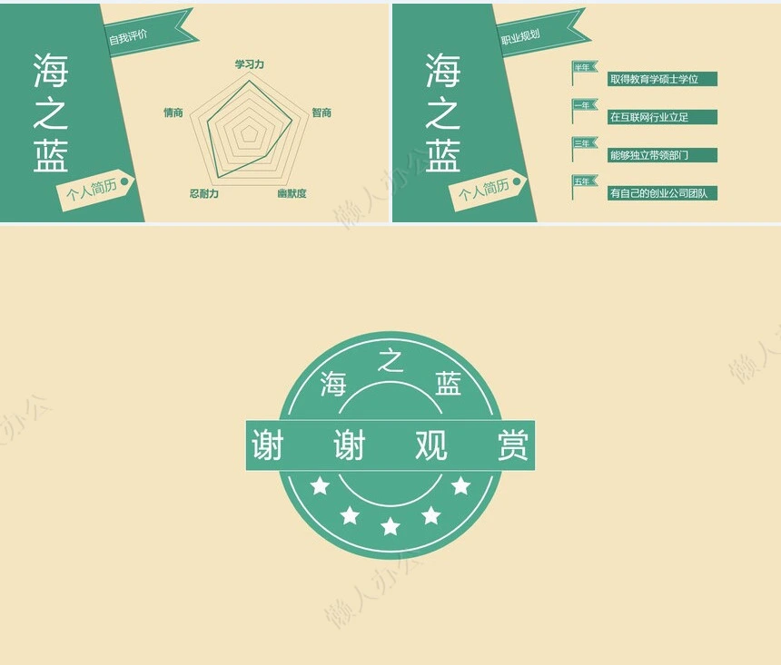 竞聘简历通用PPT模板(12)