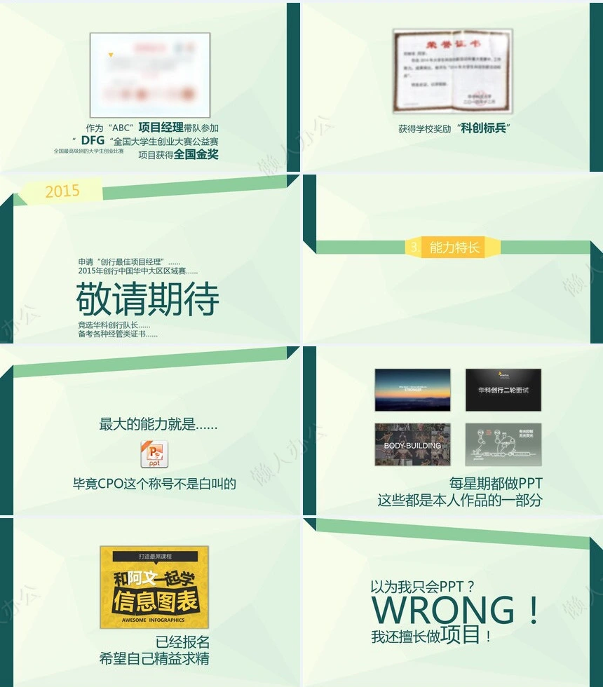 竞聘简历通用PPT模板(49)