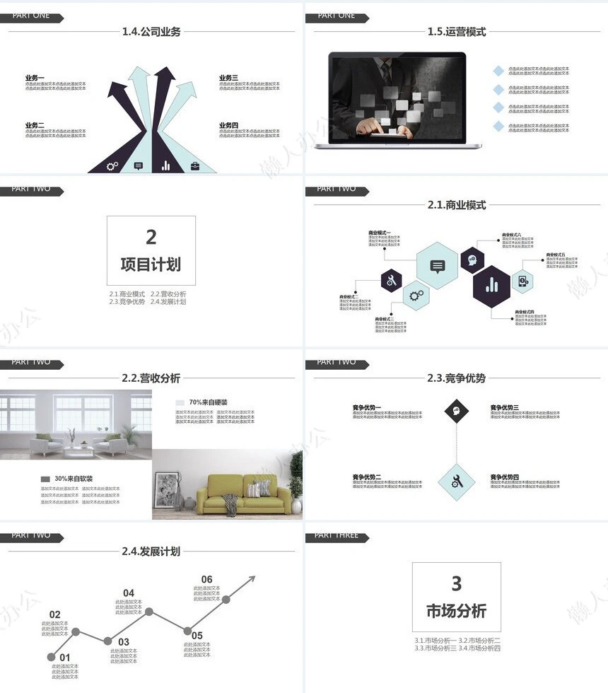 时尚项目计划书工作汇报通用PPT模板