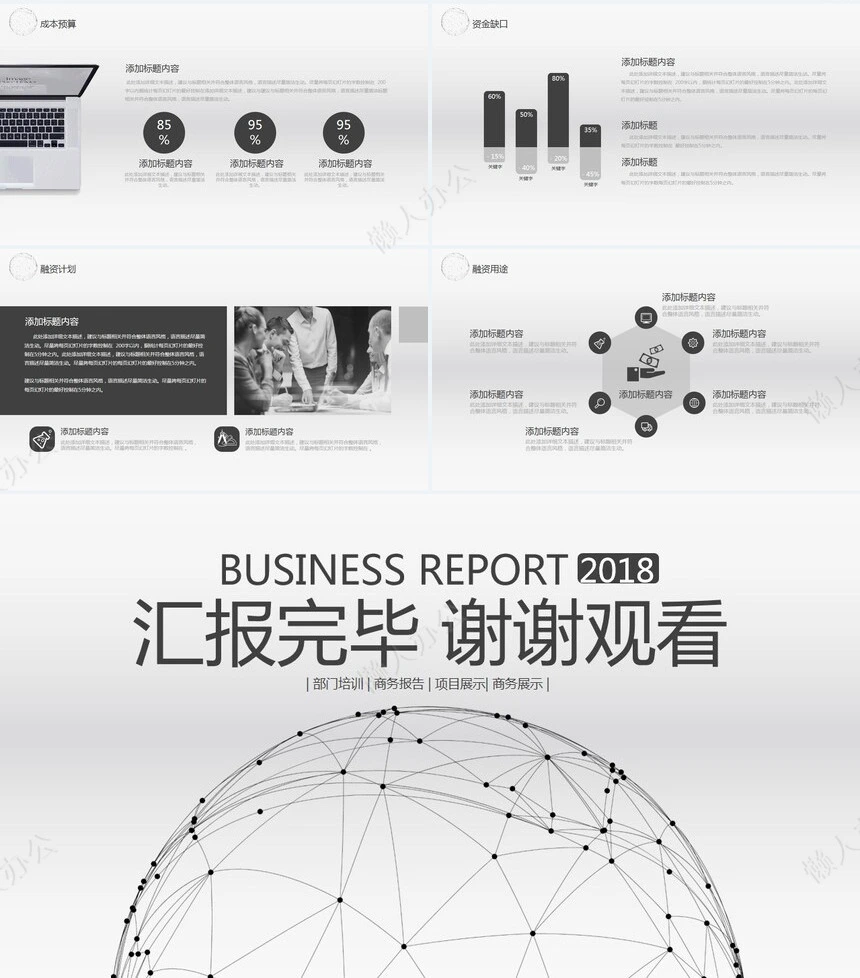 部门培训商务报告项目展示商务展示通用PPT模板