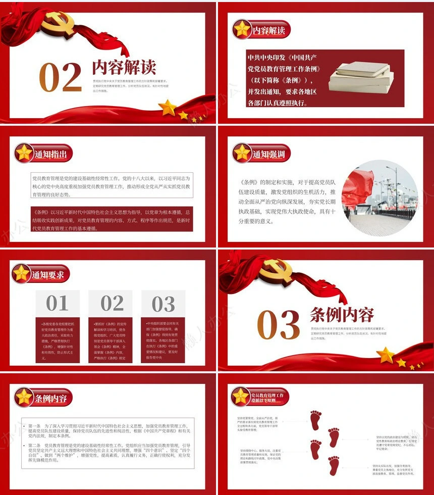 党员教育管理工作条例通用PPT模板
