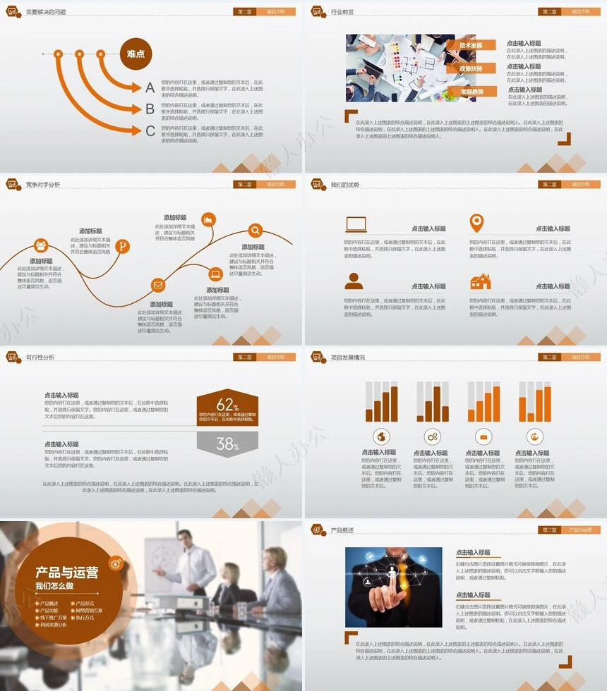 创业商业融资计划书通用PPT模板(2)