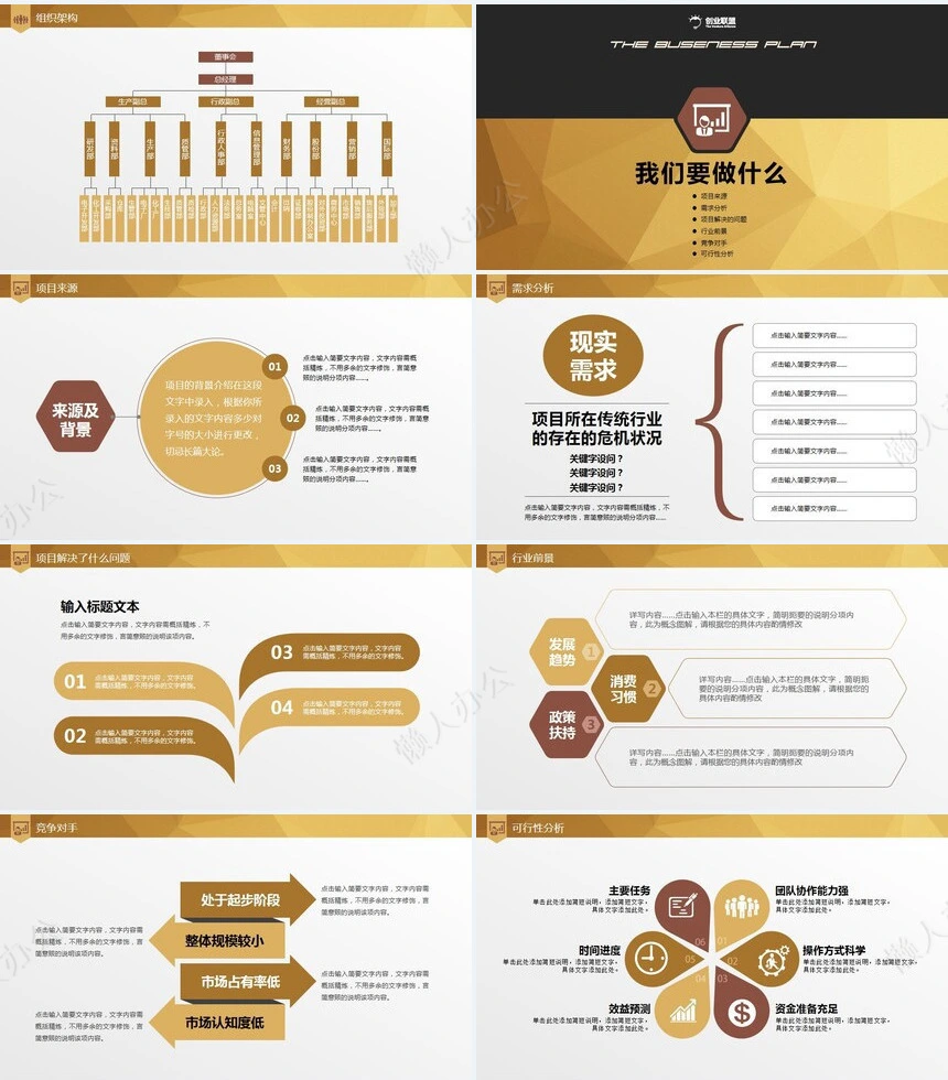 创业商业融资计划书通用PPT模板