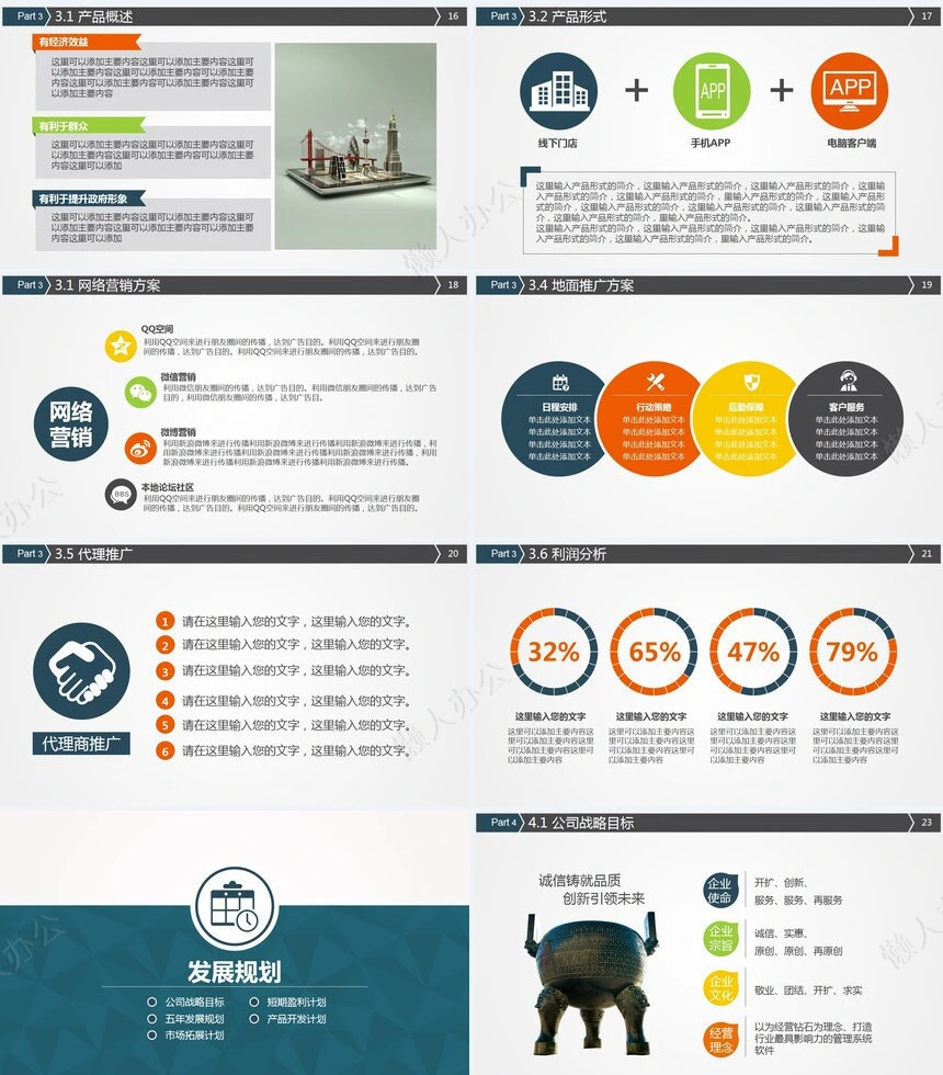 创业商业计划书通用PPT模板(2)