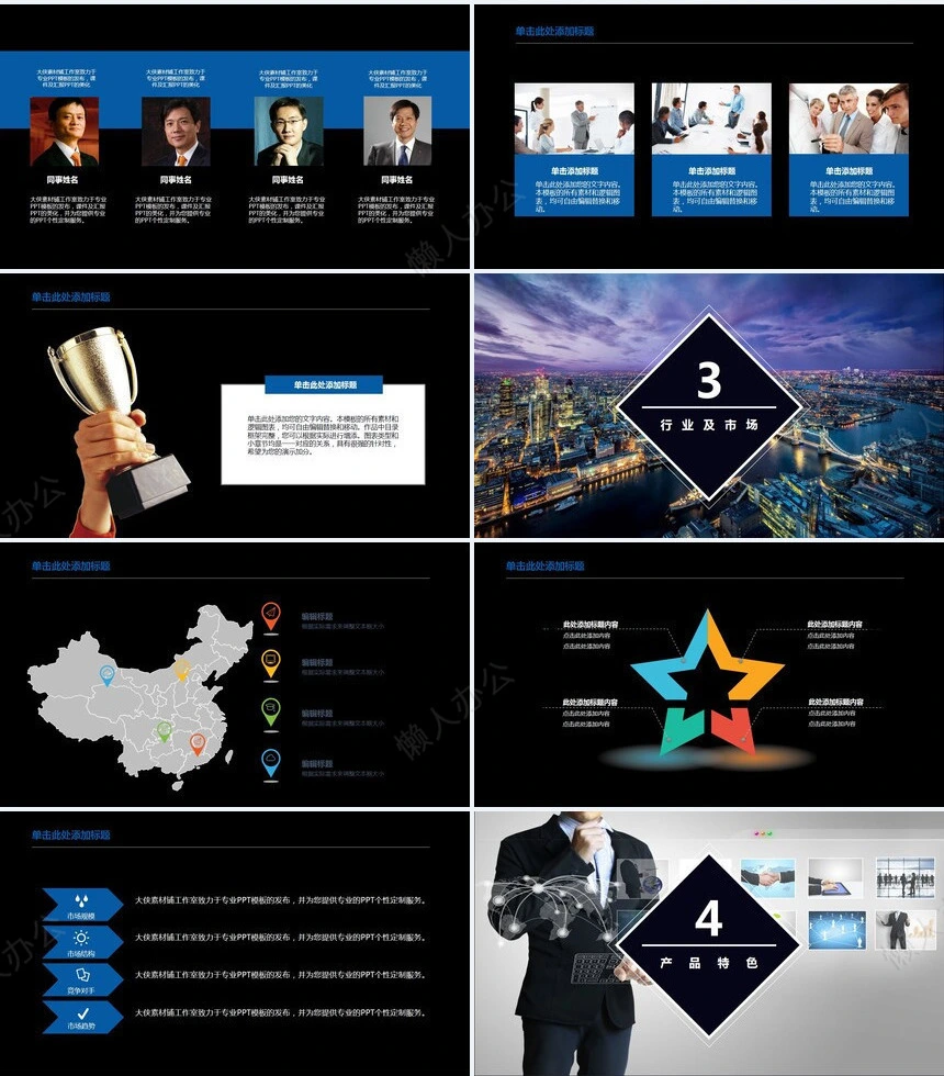 商业创业计划书通用PPT模板