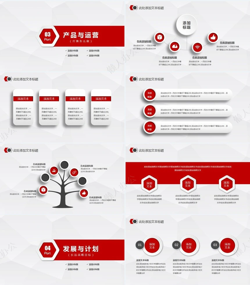 商业创业计划书通用PPT模板简洁实用完整框架投资合作项目推广企业宣传