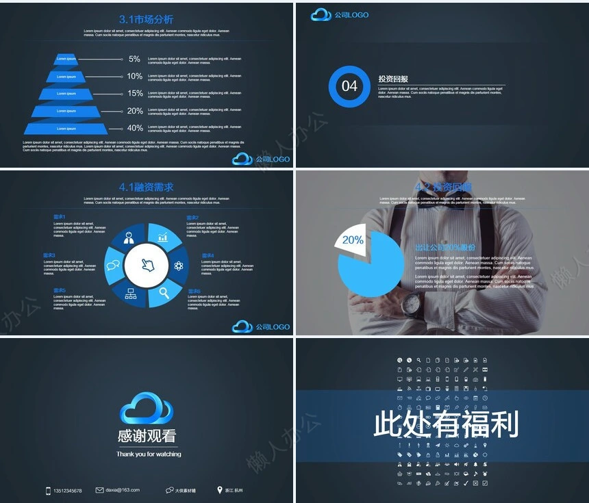 商业计划书通用PPT模板