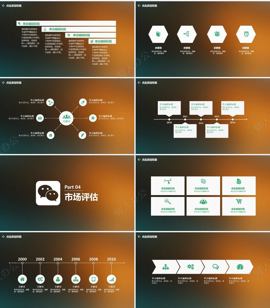 微信营销汇报表格通用通用PPT模板