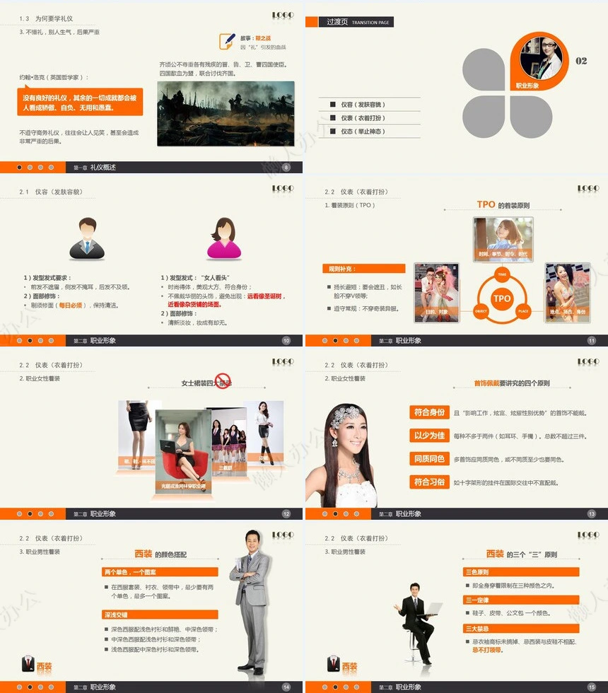 新员工入职培训之实用礼仪培训通用PPT模板