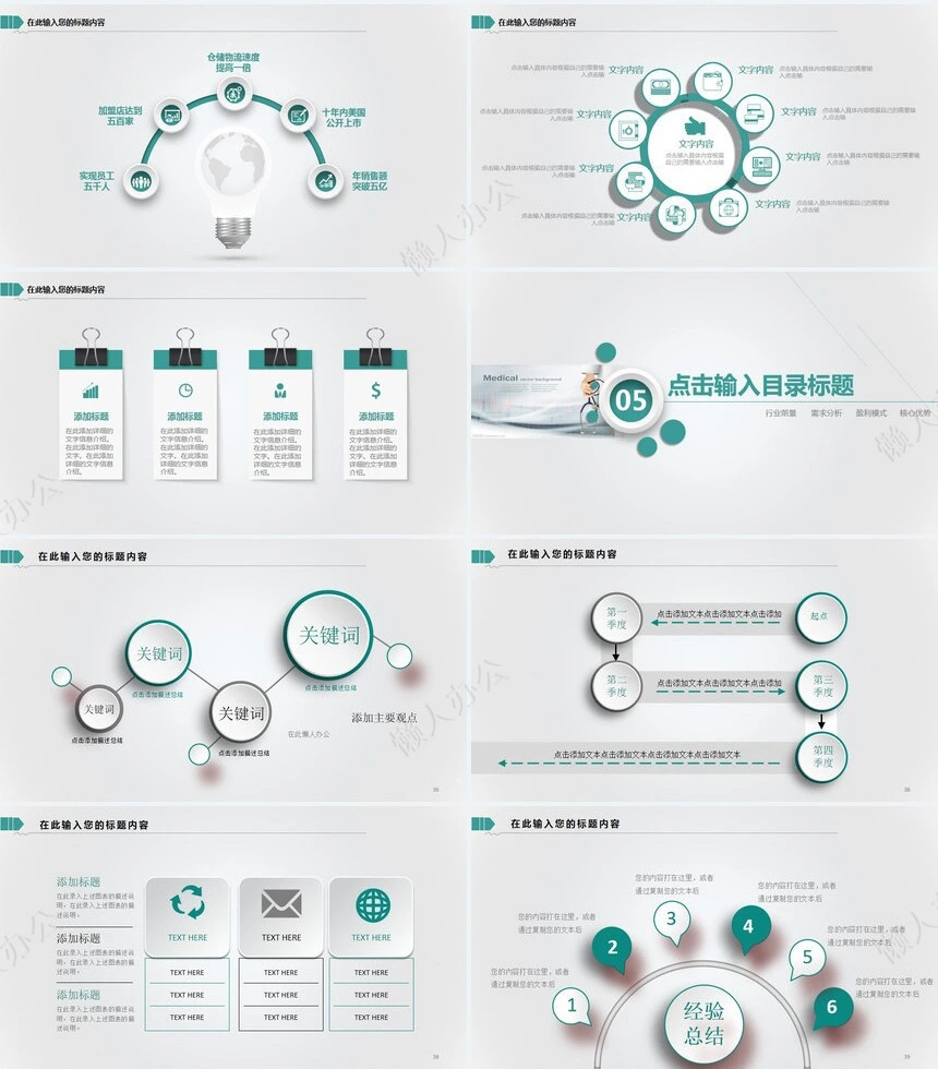 医疗医药行业工作汇报计划PPT