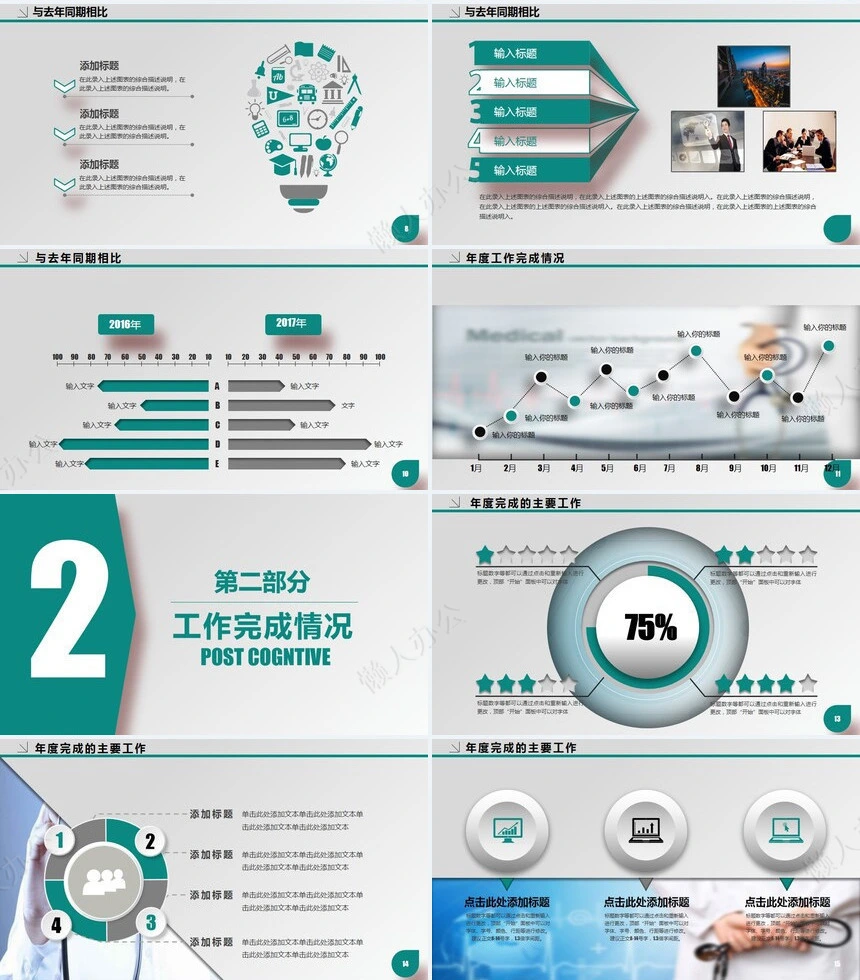 医疗绿医疗行业工作报告PPT模板医院工作总结医药代表销售汇报医生工作总结护士工作总结