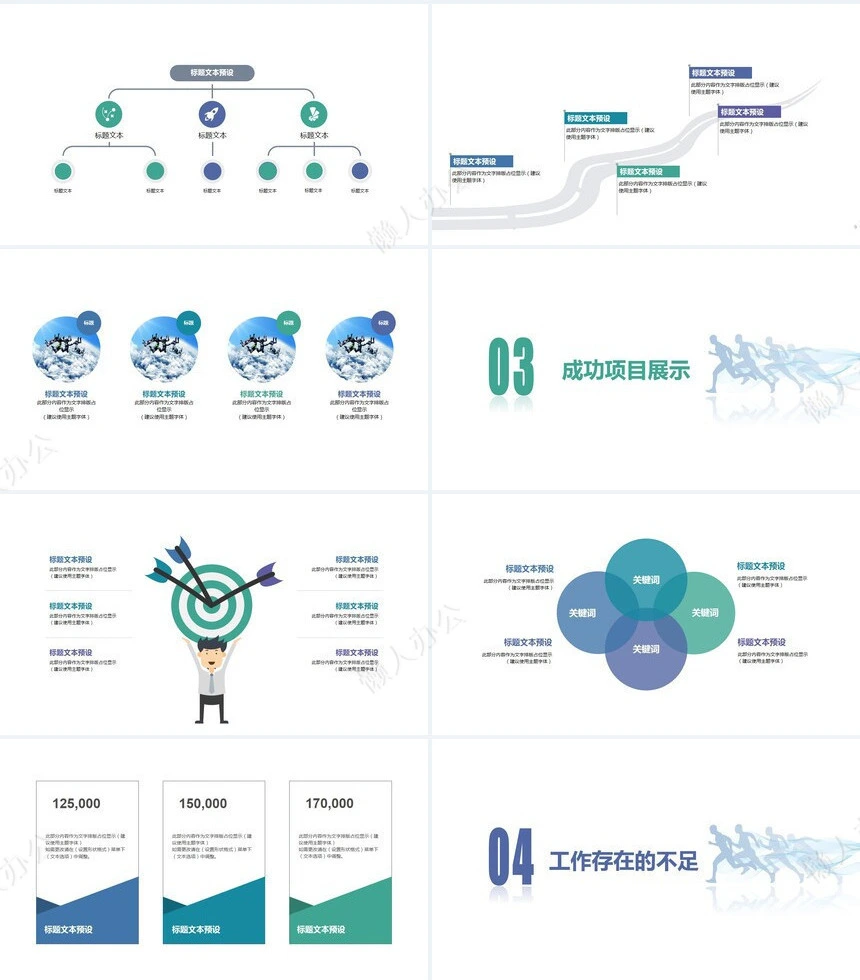 年终述职汇报工作总结工作计划工作汇报通用PPT模板(2)