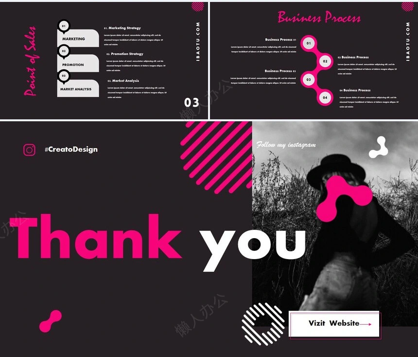 时尚感通用PPT模板(2)