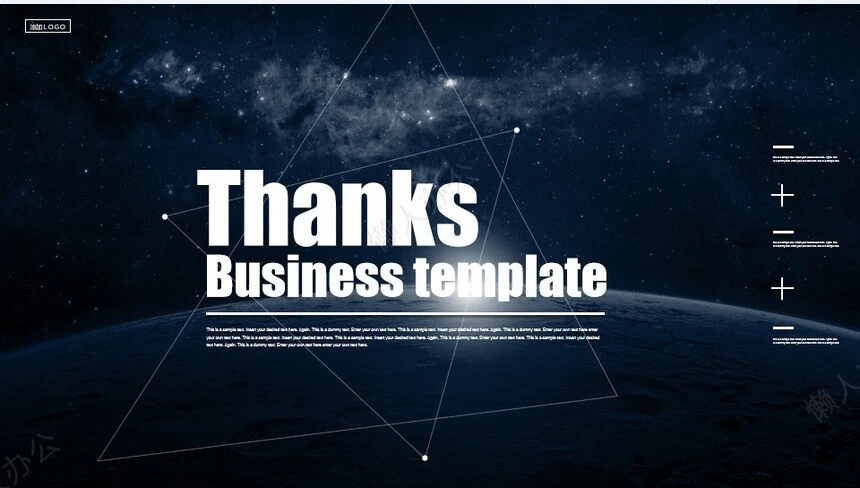 地球背景商业计划书科技感通用PPT模板