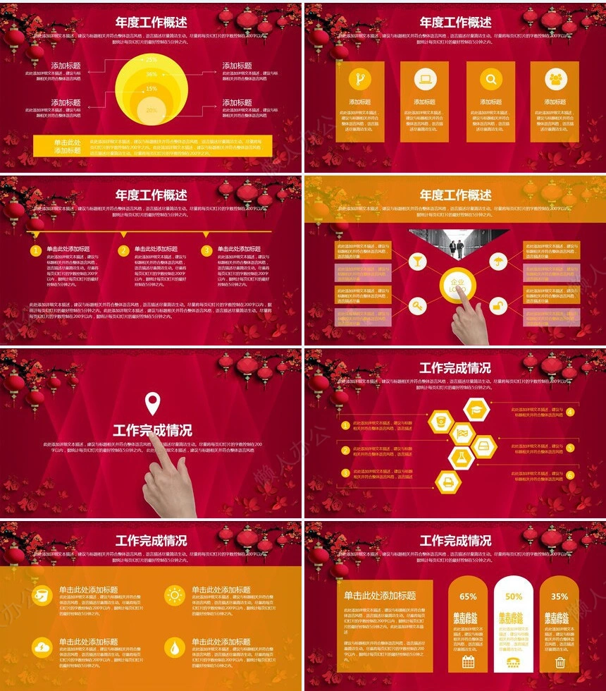 工作汇报年终总结PPT模板企业通用商务PPT模板