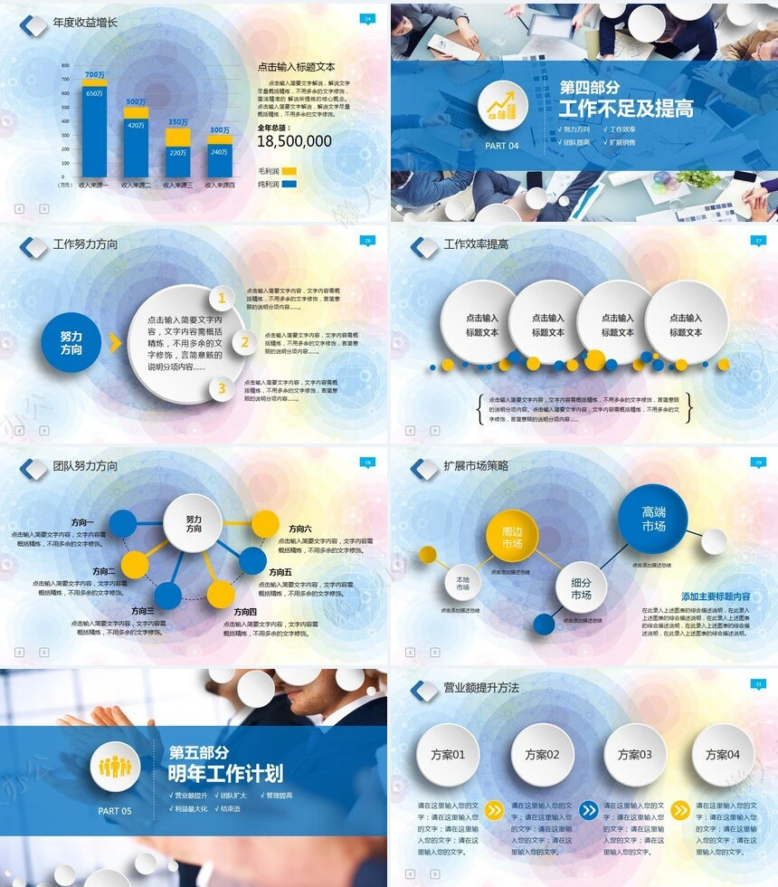 年终总结工作总结PPT模板