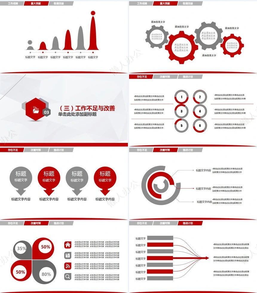 年终总结汇报及新年计划PPT模板