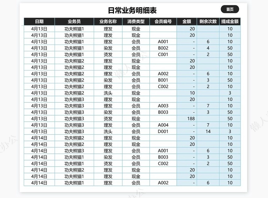 会员管理系统-会员散客管理明细查询