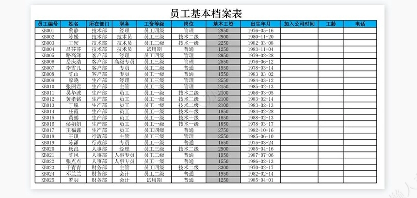 员工工资条员工工资条