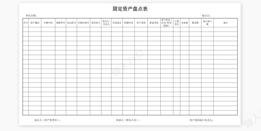固定资产盘点表2