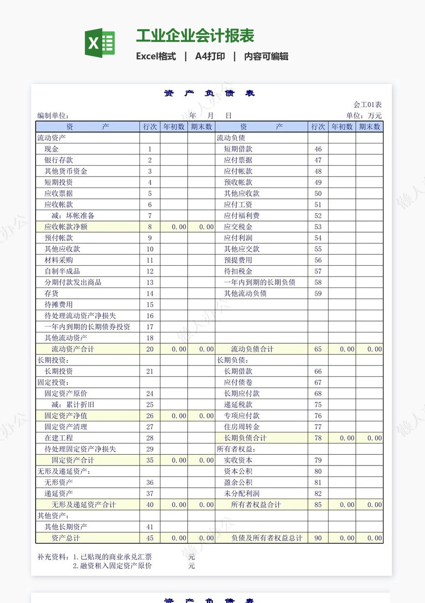 工业企业会计报表