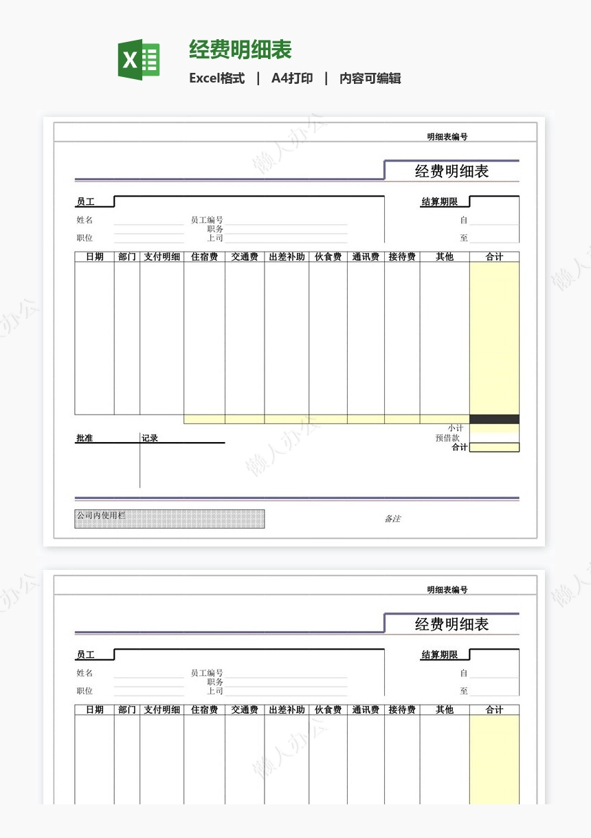 经费明细表
