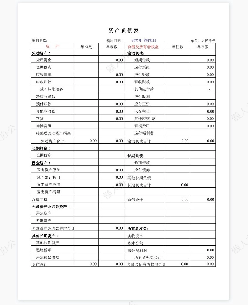 自动计算丁字账、余额表及财务报表