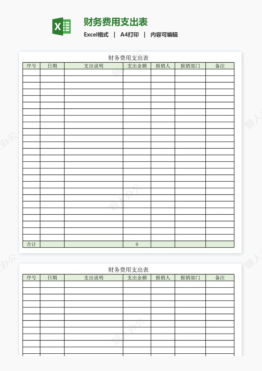 财务费用支出表