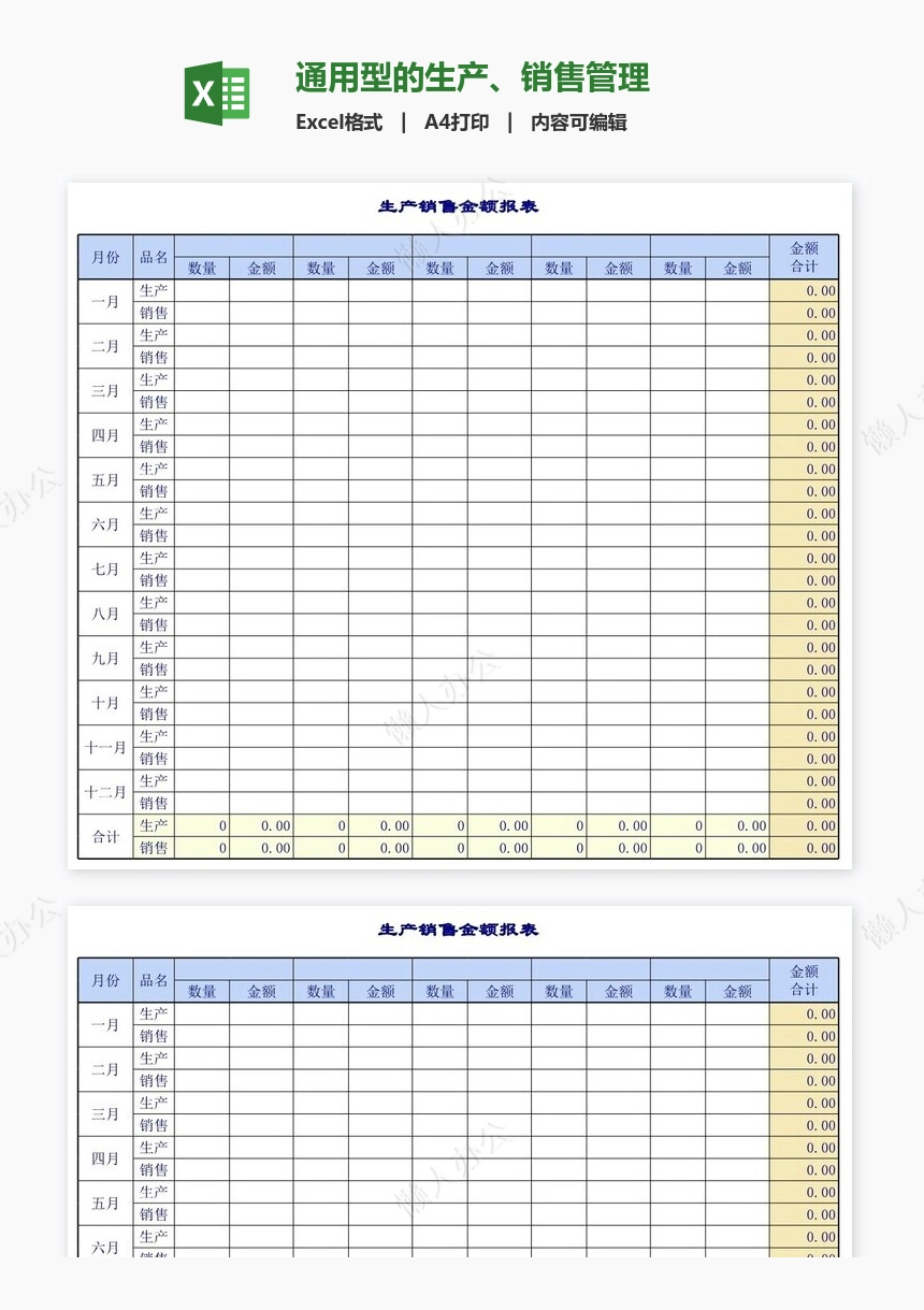 通用型的生产、销售管理