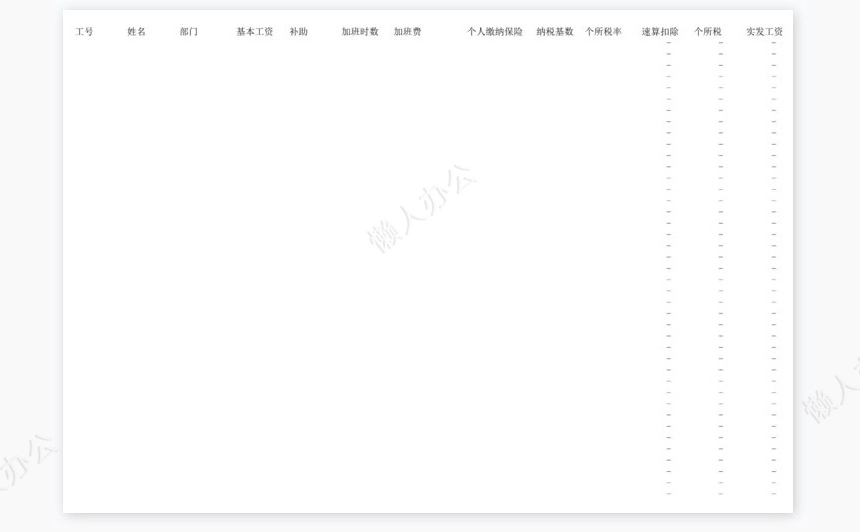 工资表