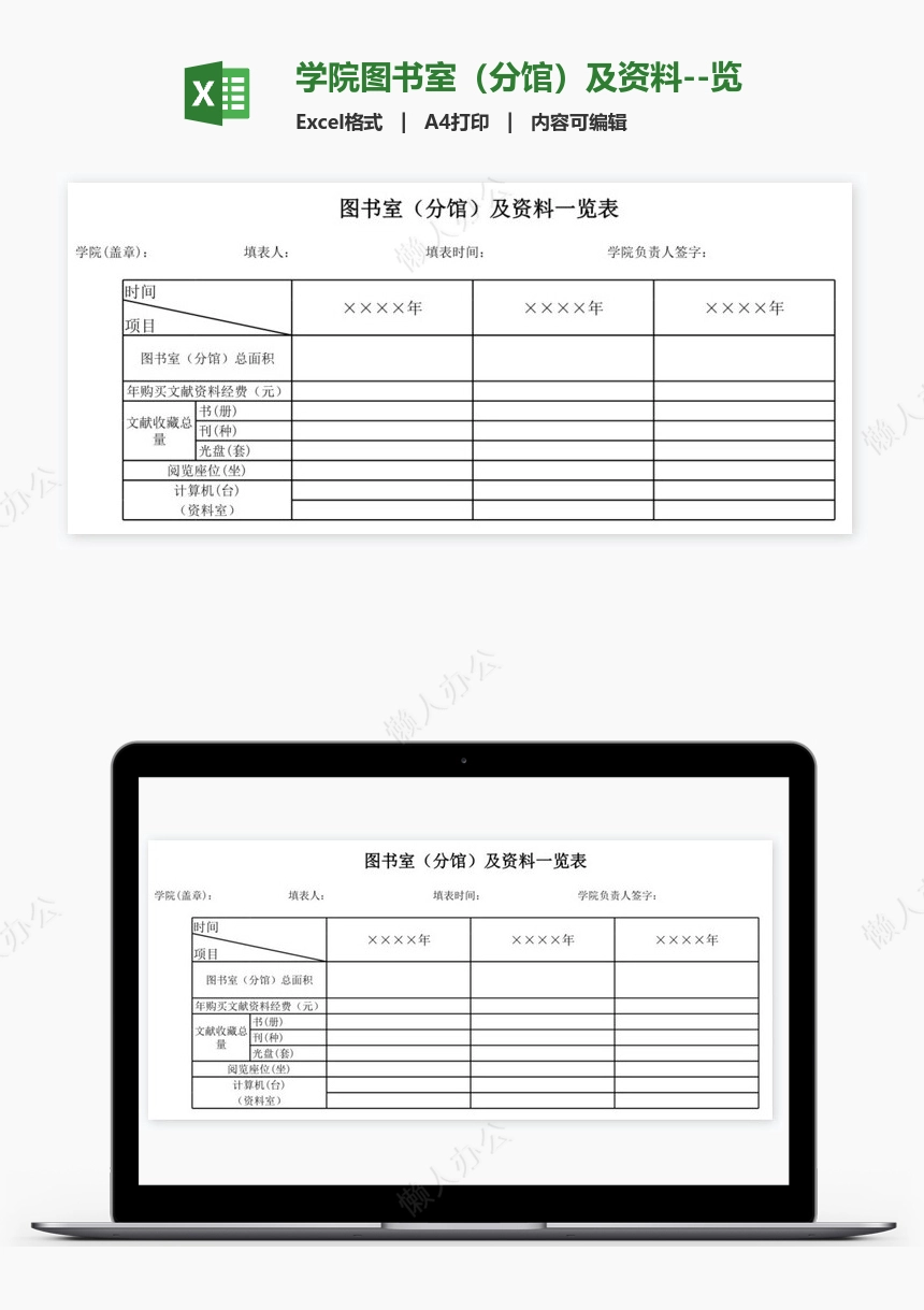 学院图书室（分馆）及资料--览表