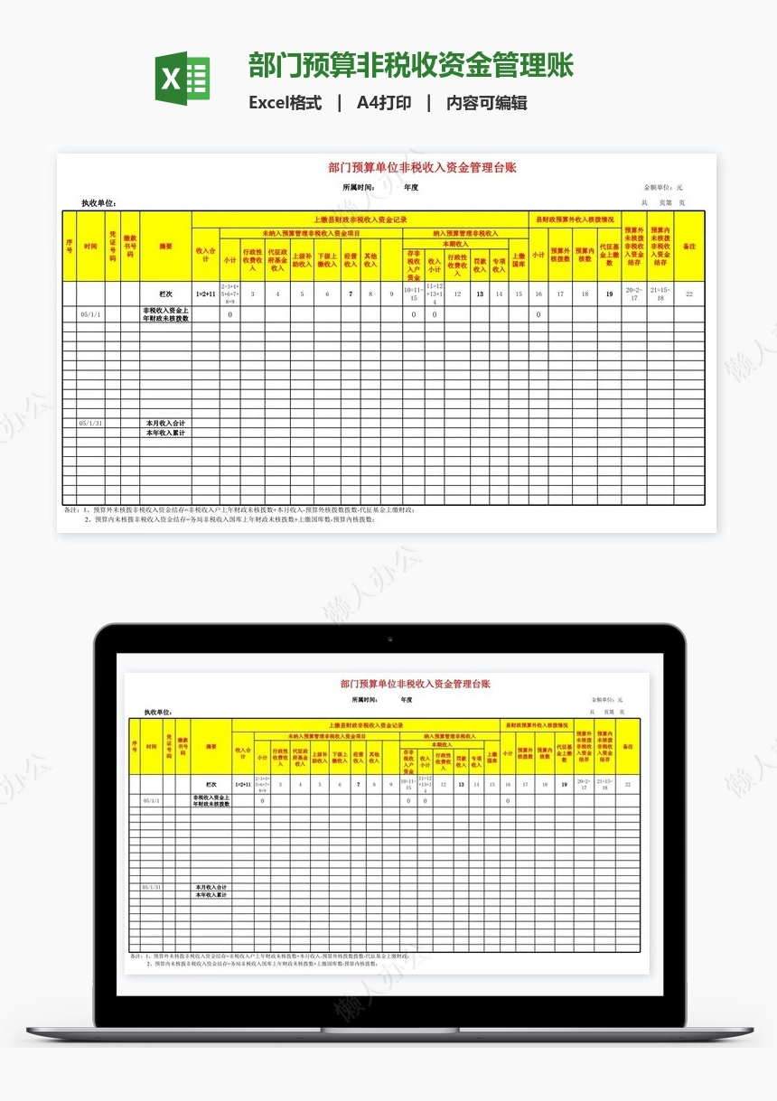 部门预算非税收资金管理账