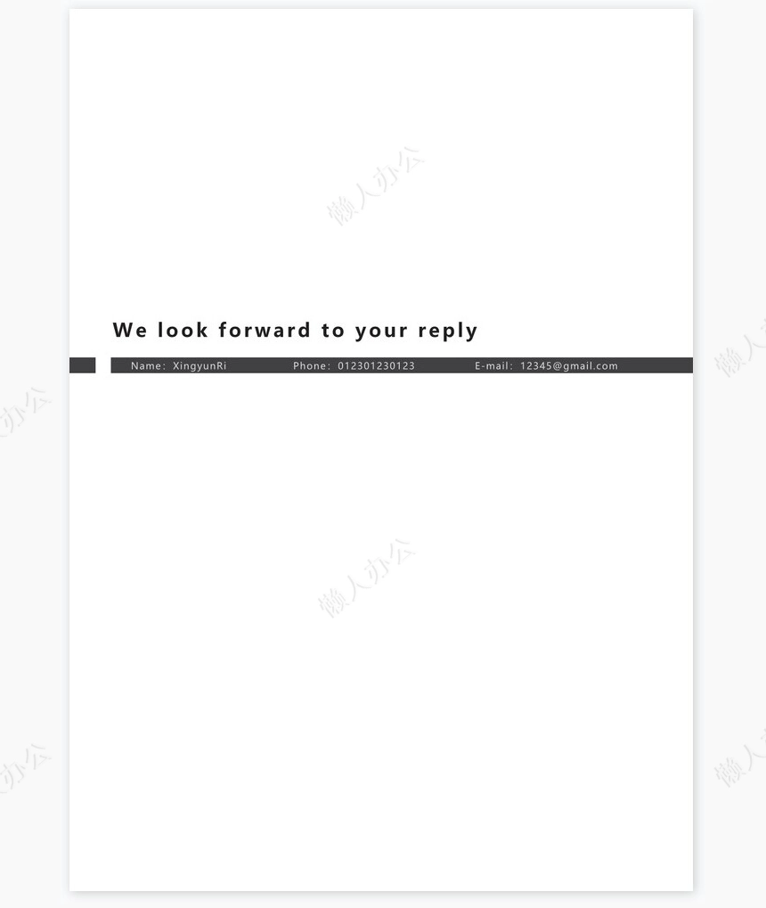 英文个人简历求职简历word模板共2页(10)