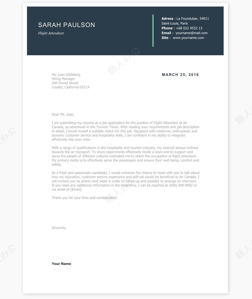 英文个人简历求职简历word模板共2页(2)