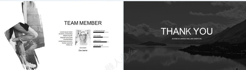 欧美时尚高端大气宣传片PPT模板