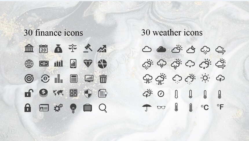 时尚水彩风格通用PPT模板(103)