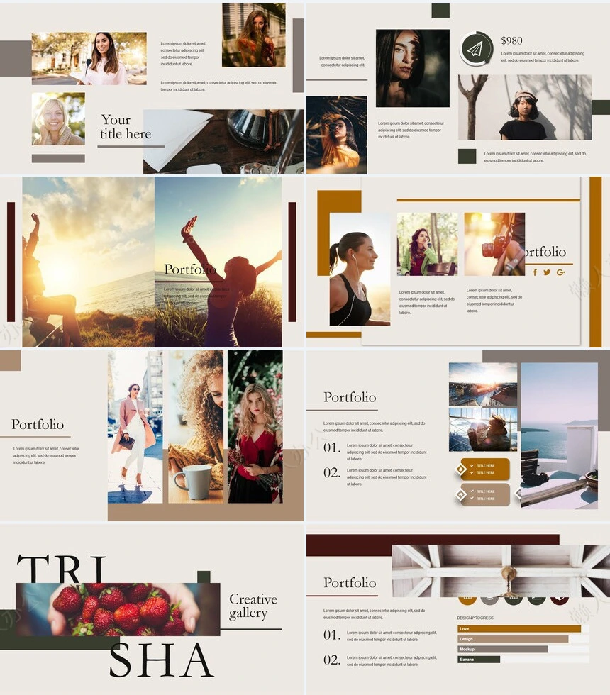 低调沉稳莫兰迪风格通用PPT模板