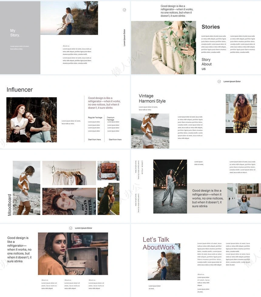 莫兰迪风格通用PPT模板(11)