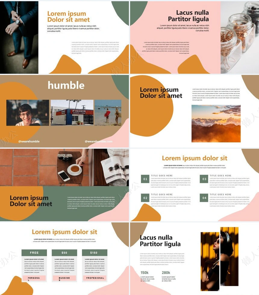 莫兰迪风格通用PPT模板(31)