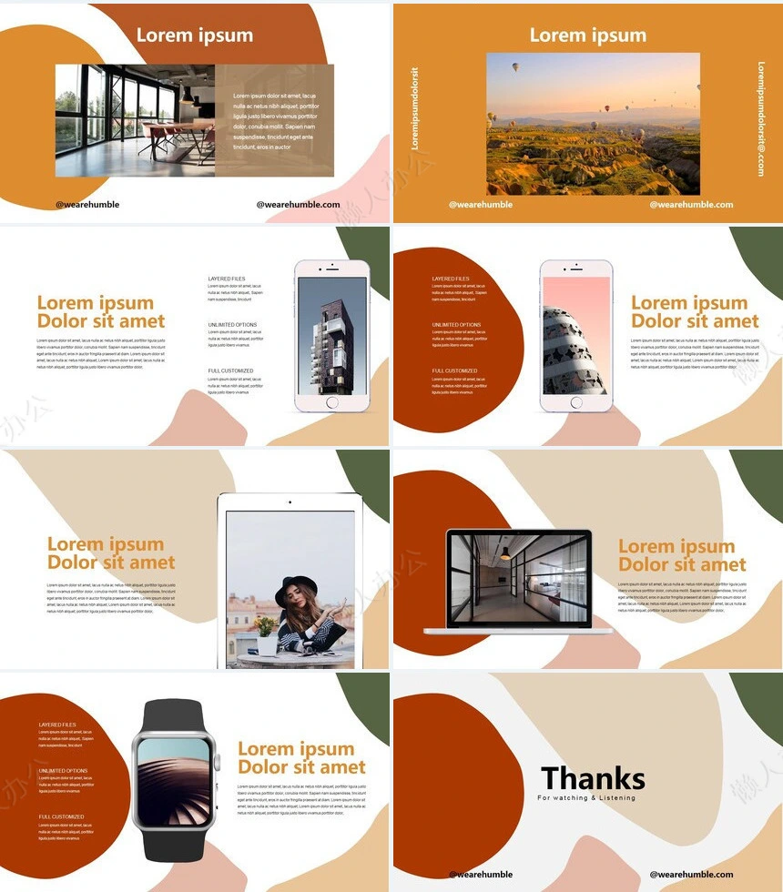 莫兰迪风格通用PPT模板(31)