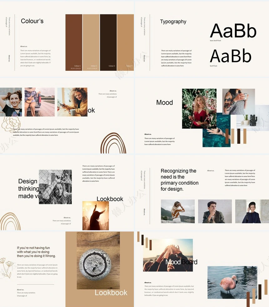 莫兰迪风格通用PPT模板(39)