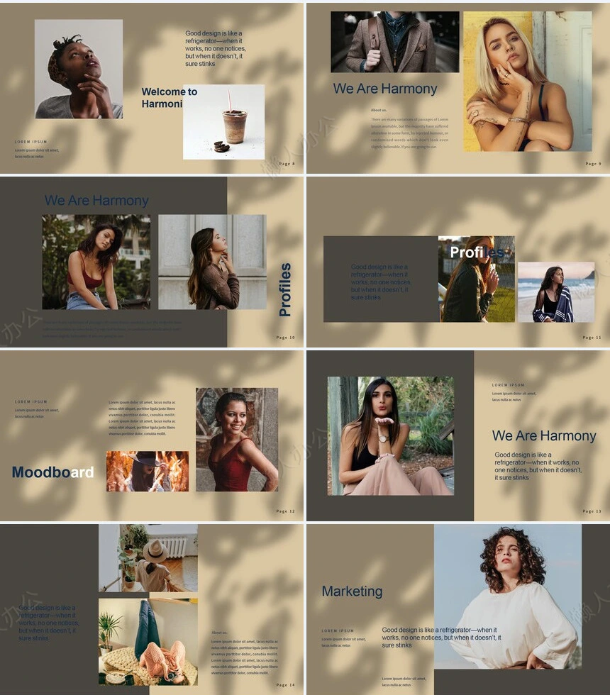 莫兰迪风格通用PPT模板(40)