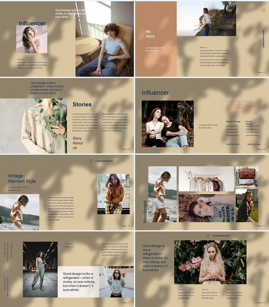 莫兰迪风格通用PPT模板(40)