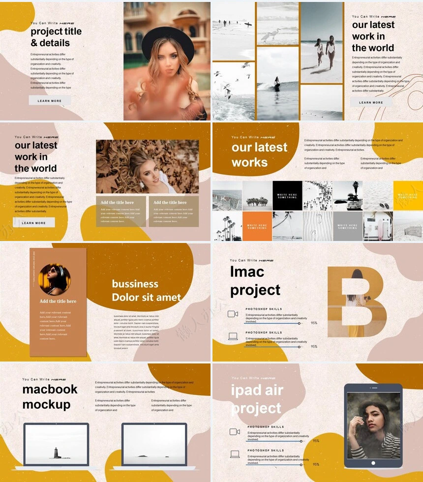 莫兰迪风格通用PPT模板(41)