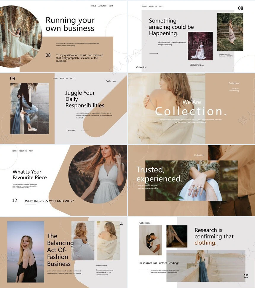 莫兰迪风格通用PPT模板(62)